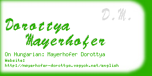 dorottya mayerhofer business card